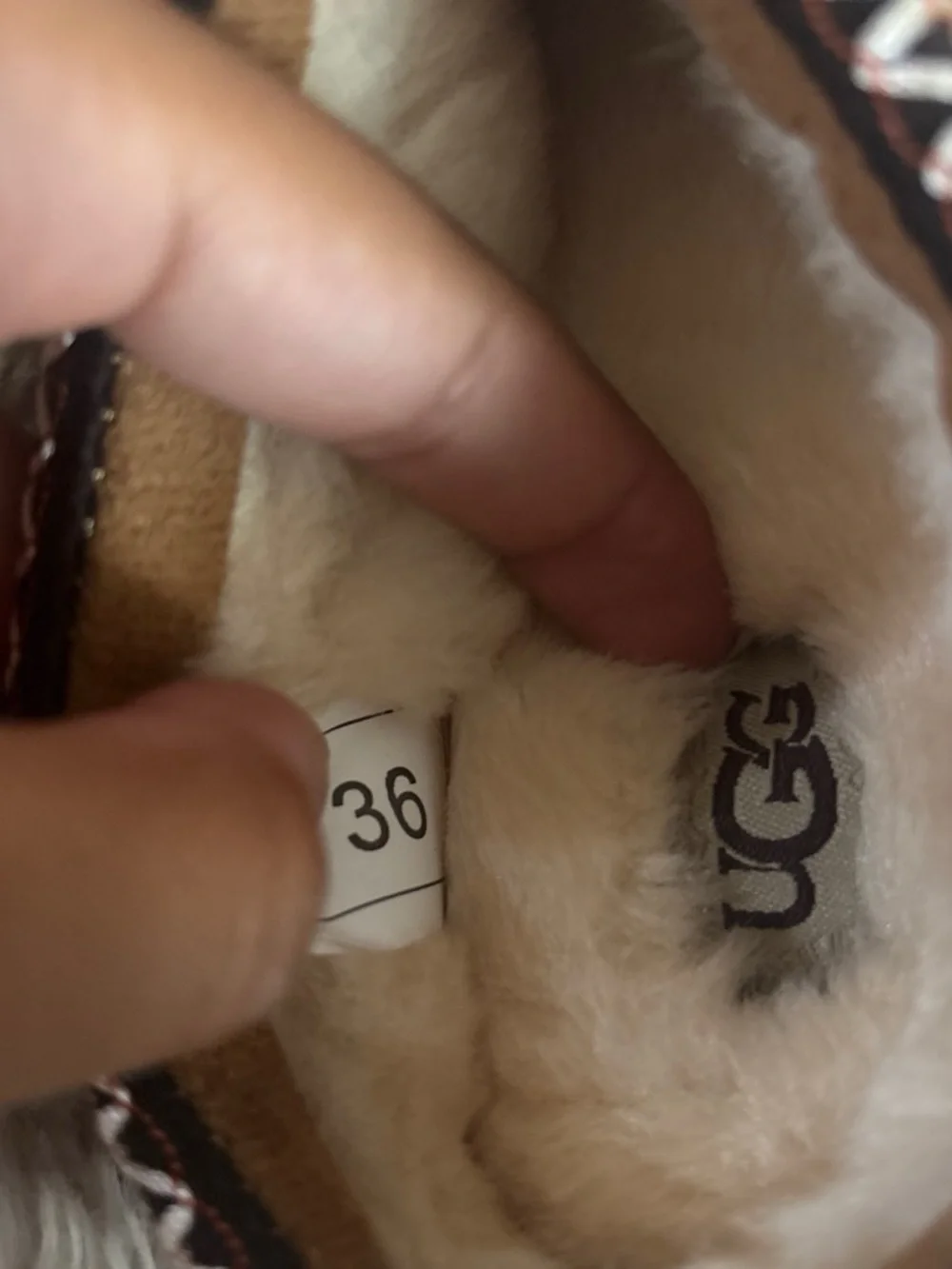 UGG Chestnut and Cream Shearling-Lined Slip-On